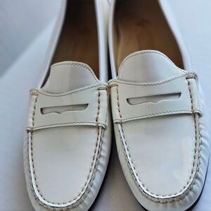 Vero Cuoio  Italian-made white leather loafers (size 37, marked Vero Cuoio